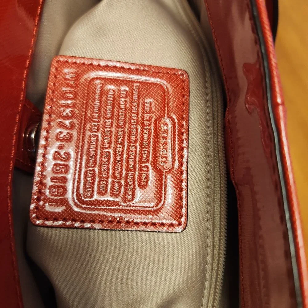 Coach Red Shoulder Bag and Wallet Set - Picture 3 of 5